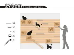 270 cm Modular Cat Climbing Wall